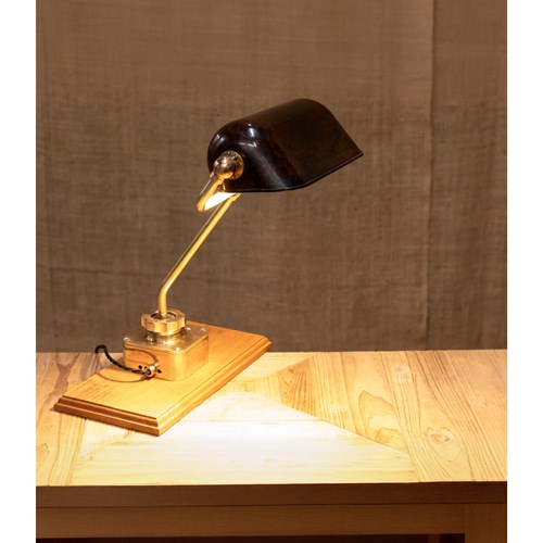 Brass Bankers Lamp
