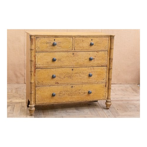 Regency Faux Bamboo Chest Of Drawers
