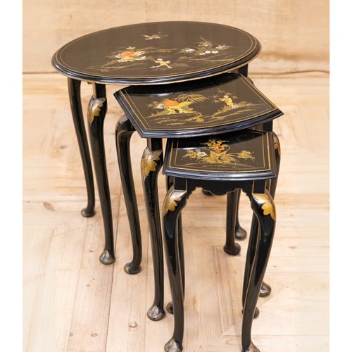 Chinoiserie Lacquered Nest Of Tables 