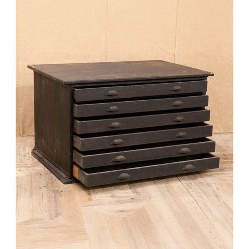 Ebonised Plan Chest