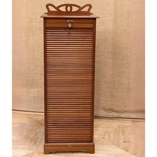 Tambour Fronted Mahogany Cabinet 