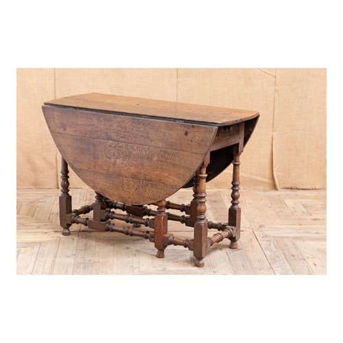 18Th Century Country Oak Drop Leaf Table