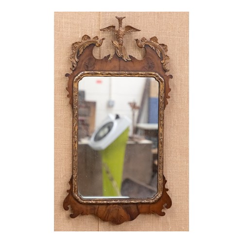 Walnut And Giltwood Mirror