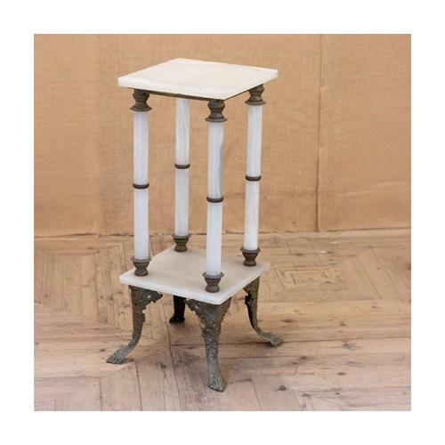 Alabaster Torchere Pedestal
