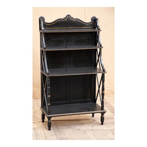 Regency Painted Waterfall Bookcase