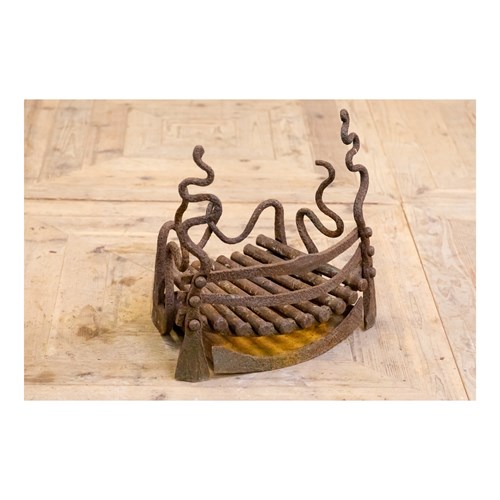 Arts & Crafts Wrought Iron Fire Basket