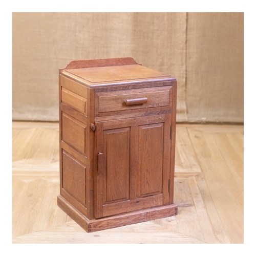 Arts & Crafts Cotswold School Oak Bedside Cabinet