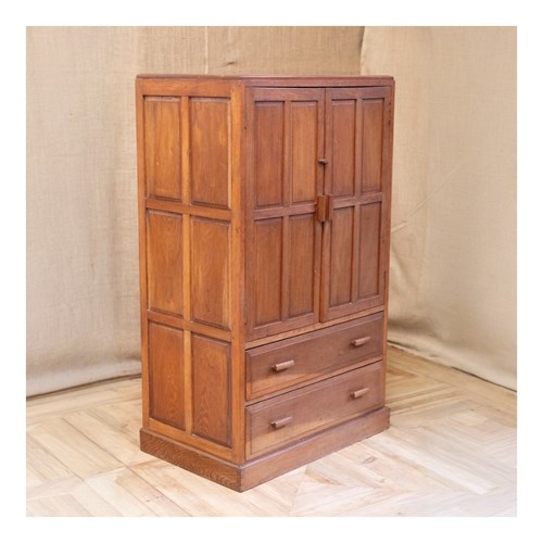 Arts & Crafts Cotswold School Oak Wardrobe