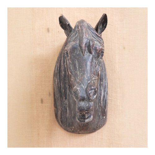 Carved Limewood Horse Head