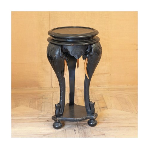 Ebonised Elephant Table