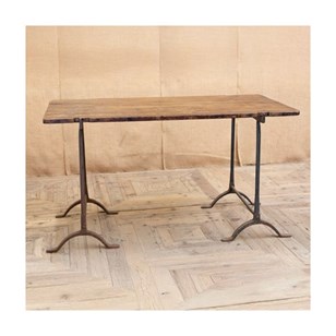 Wrought Iron Trestle Table 