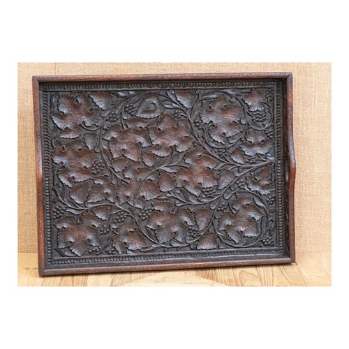 Carved Kashmiri Tray