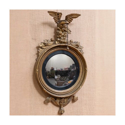 Gilt Convex Mirror