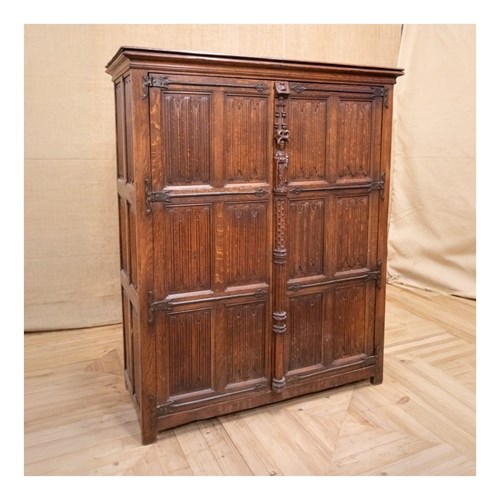 Panelled Oak Cupboard