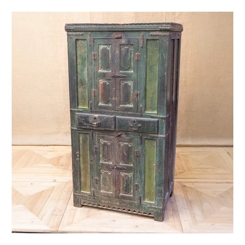 19Th Century Indian Painted Cupboard