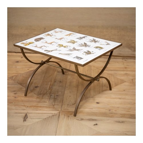 Mid Century Brass & Formica Coffee Table