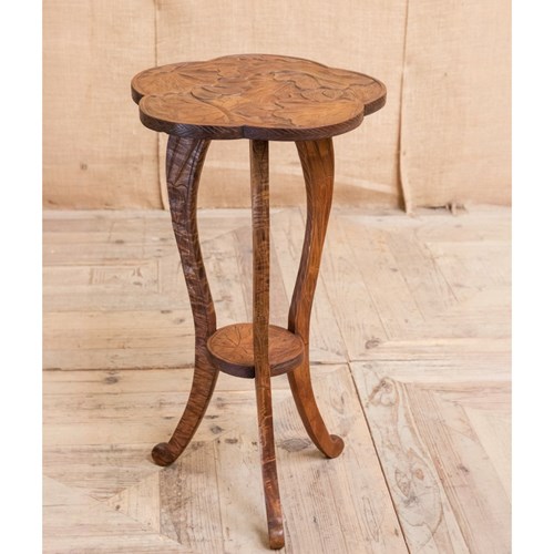 Japanese Carved Side Table For Liberty