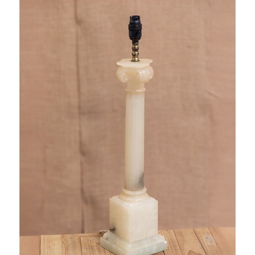 Alabaster Column Table Lamp