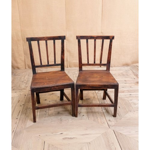 Pair Of Elm Side Chairs