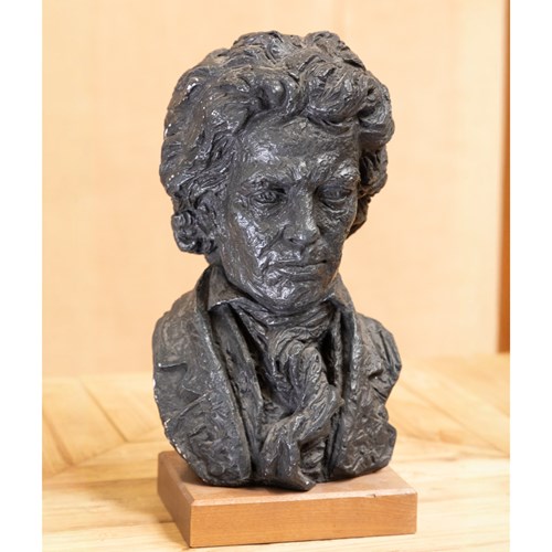 Mid Century Plaster Bust Beethoven