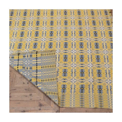 Blue & Yellow Welsh Blanket