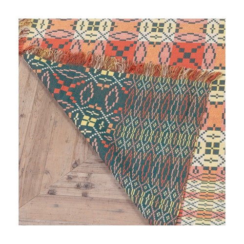 Green & Red Welsh Blanket