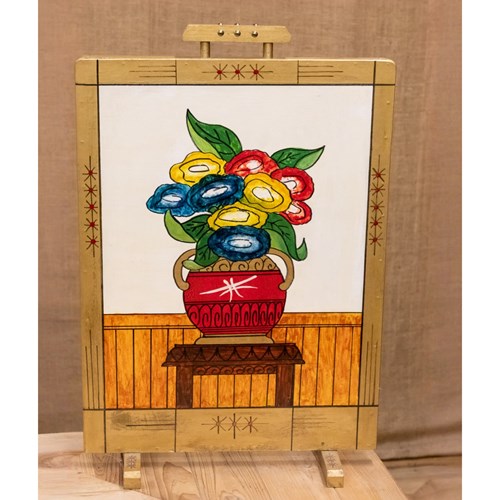 Painted Fire Screen By Charles Webber
