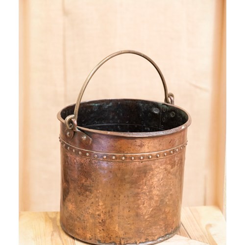 Riveted Copper Bucket