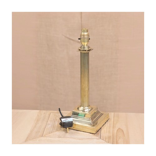 Brass Column Table Lamp