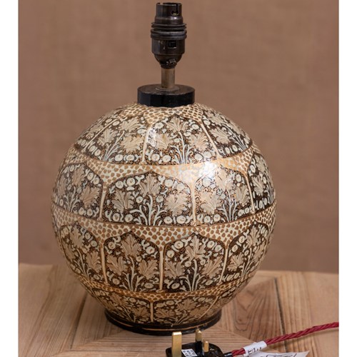 Sperical Kashmiri Lacquered Lamp 