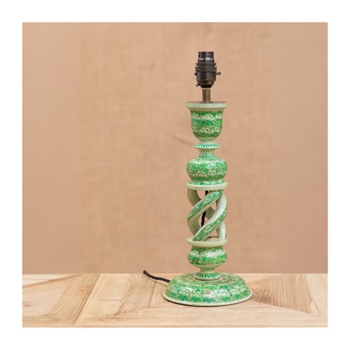 Lime Green Kashmiri Lamp