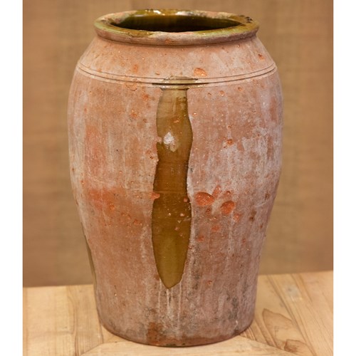 Green Glazed Olive Jar
