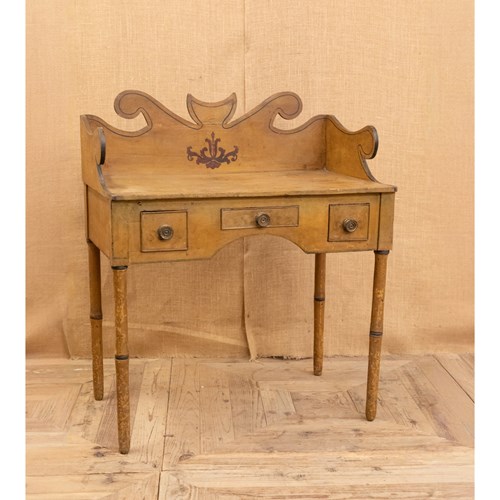 Simulated Bamboo Painted Pine Side Table