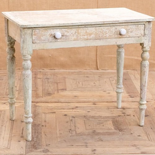 Dry Scraped Painted Pine Side Table 