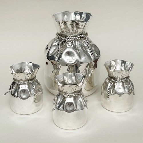 Silver Money Sack Vases