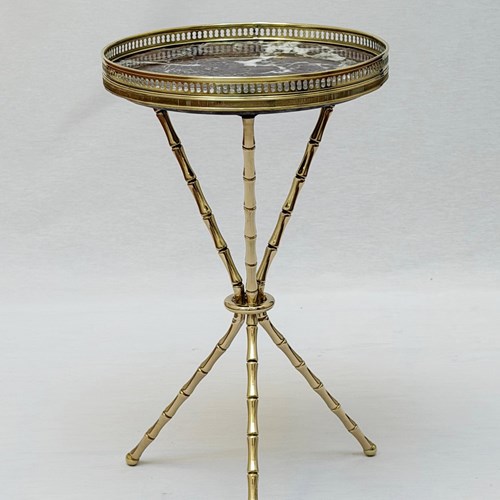 Brass And Marble Gueridon