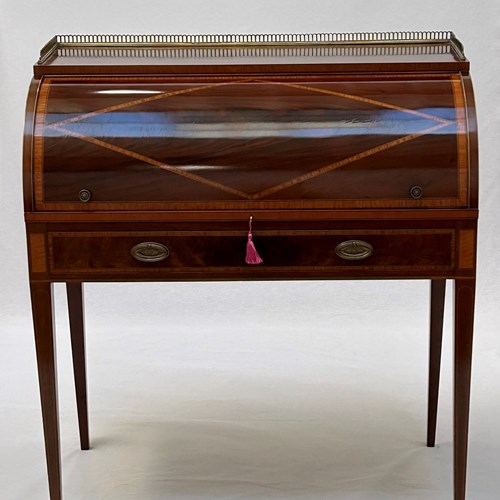 Mahogany Cylinder Bureau