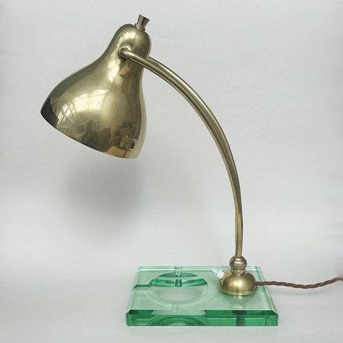 Brass And Glass Desk Lamp