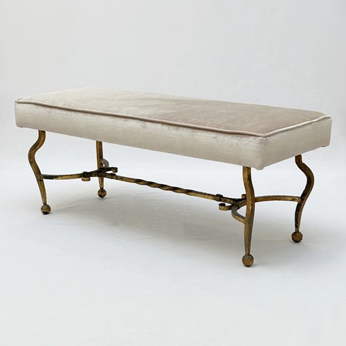 Gilded Metal Bench