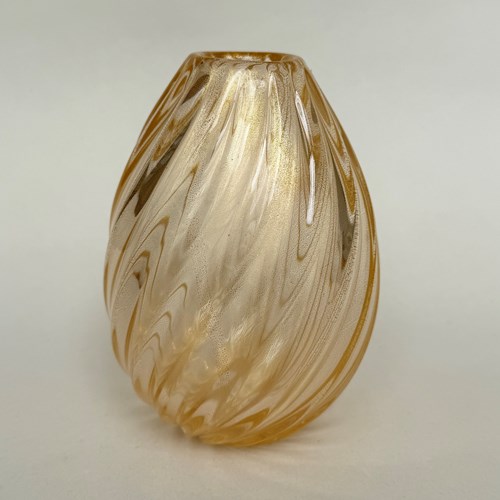 Seguso Avventurina Glass Bud Vase