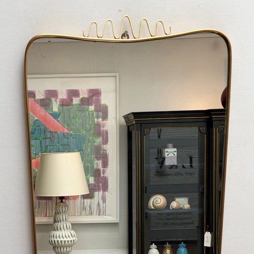 Italian Brass Framed Mirror