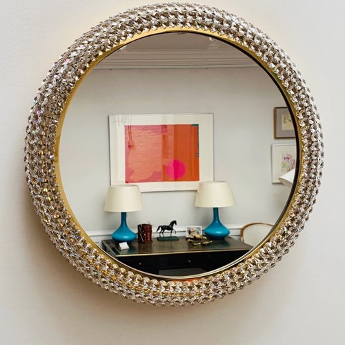 Palwa Backlit Mirror Surrounded By Crystals