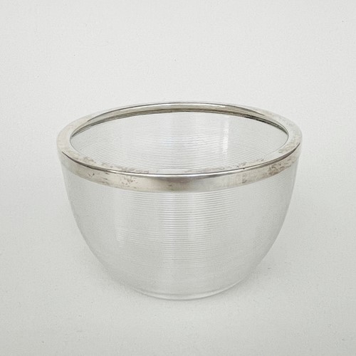 Small Glass And Silver Sugar Bowl