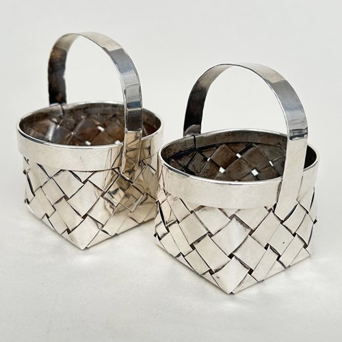 Cartier Silver Woven Baskets