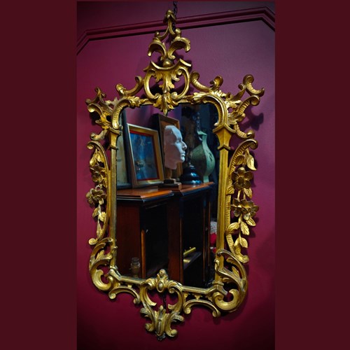 18Th Century Gilt Wood Scroll Mirror