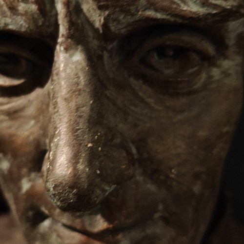 Large Bronzed Plaster Bust Of A Clergyman 