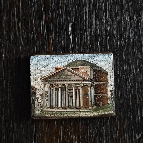 19Th Grand Tour Century Micro Mosaic 