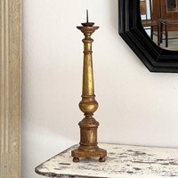 18th Century French Giltwood Candlestick