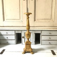 Antique French Giltwood Candlestick