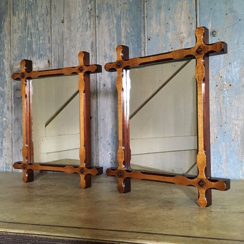Edwardian mahogany chapel mirrors